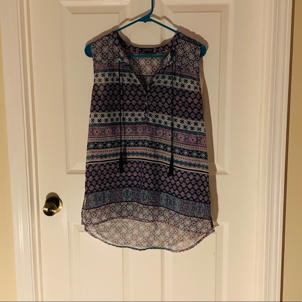 Sheer Sleeveless Blouse
